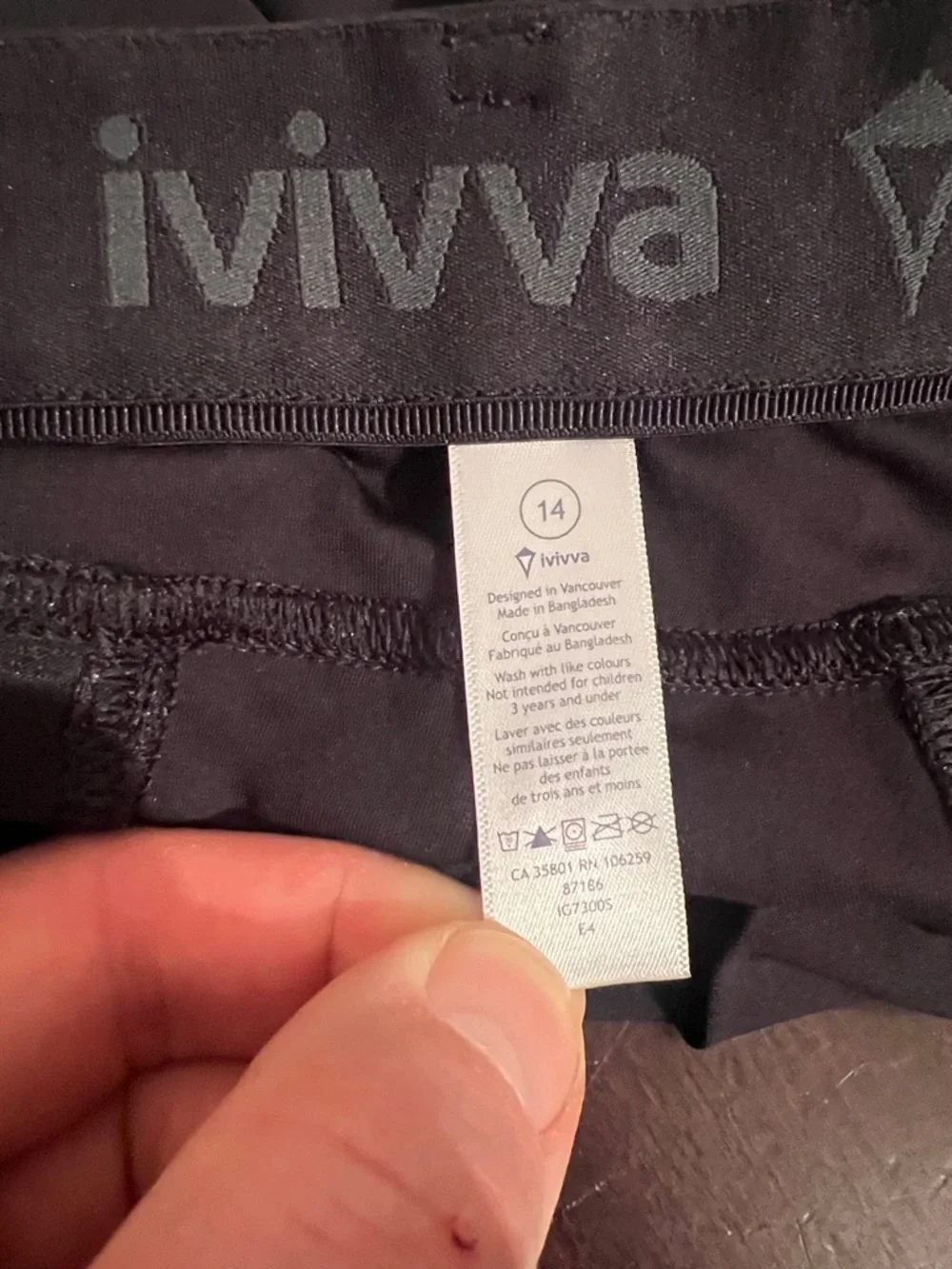 Ivivva by Lululemon Match Driver Bermuda Shorts in Black, Girl’s size 14